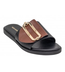 NOA HARMON ciabattina 9979-67 GRAPE BLACK-CUERO