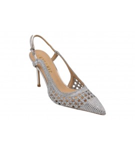 CHICONIC slingback 275.01.TR.SLV TRAFORATO STRASS SILVER