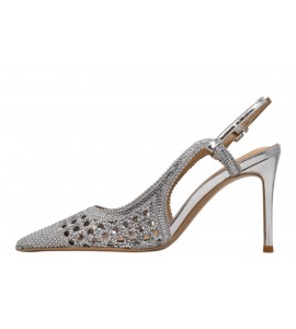 CHICONIC slingback 275.01.TR.SLV TRAFORATO STRASS SILVER