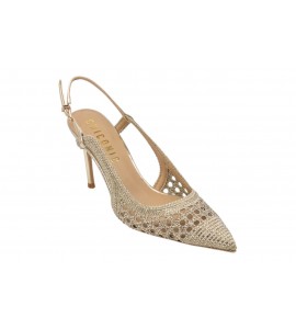 CHICONIC slingback 275.01.TR.gld TRAFORATO STRASS gold