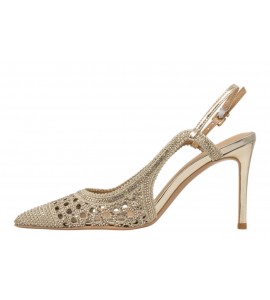 CHICONIC slingback 275.01.TR.gld TRAFORATO STRASS gold