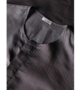 ROBERTO COLLINA Camicia over con coulisse nelle maniche 261FXA53020 MORO