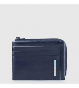 PIQUADRO Bustina portamonete, documenti e carte di credito Blue Squar