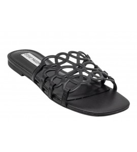 STEVE MADDEN ciabattina flat LOTUS BLACK LEAT
