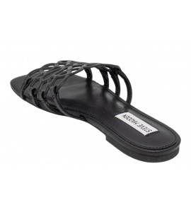 STEVE MADDEN ciabattina flat LOTUS BLACK LEAT