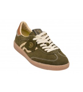 PRIMABASE UOMO 51461/010 SNEAKERS MILITARE/CUOIO