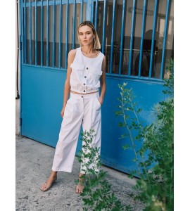 8PM D8PM61P38/146 AMBURGO PANTALONE BIANCO