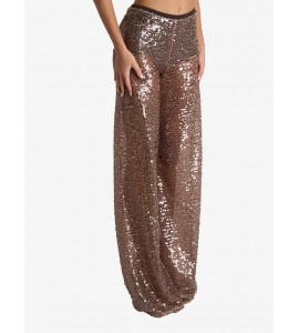 JIJIL JPE26PA204.0RT0035/0005 PANTALONE PAILLETTES BROWN