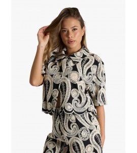 JIJIL JPE26CA148.0PZ0023/0266 CAMICIA NERO/AVO