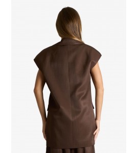 JIJIL JPE26GL202.0TE0082/0005 GILET BROWN