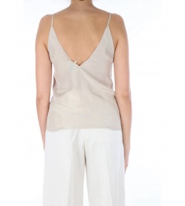 ALYSI 116249/P6003 TOP SETA LINGERIE GESSO