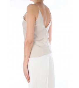 ALYSI 116249/P6003 TOP SETA LINGERIE GESSO