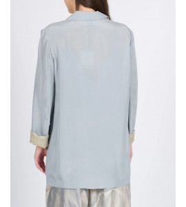 ALYSI 116808/P6003 BLAZER seta MONOPETTO CIELO