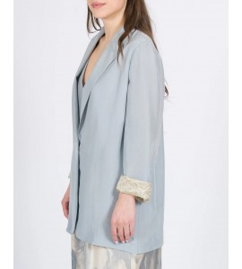 ALYSI 116808/P6003 BLAZER seta MONOPETTO CIELO