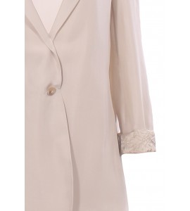 ALYSI 116808/P6003 BLAZER seta MONOPETTO gesso