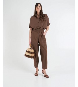 OTTOD'AME DC5233 camicia CIOCCOLATA