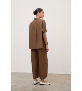 OTTOD'AME DP9741-2 PANTALONI GUENDA CIOCCOLATO