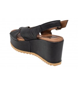 BUENO sandalo con zeppa WG3000/200394 BLACK