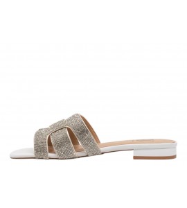 ALBANO VANITY AV7028 ciabatta strass BIANCO