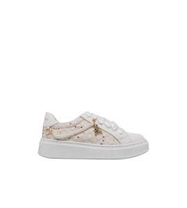PATRIZIA PEPE bambina sneaker PPK326.27 BIANCO/PLATINO ECOV