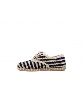 PUCHITOS BAMBINO 9500-22 REJILLA RAYAS MARINO