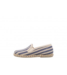 PUCHITOS BAMBINO 9400-22 REJILLA RAYAS JEANS