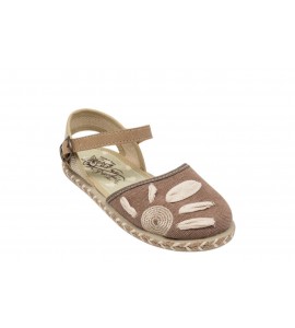 PUCHITOS bambina 9803-20 RECYWASH taupe Y YUTE NATURAL