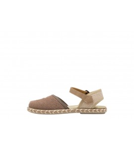 PUCHITOS bambina 9803-20 RECYWASH taupe Y YUTE NATURAL