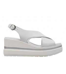 NERO GIARDINI sandalo con zeppa E513515D/707 LOIRA BIANCO