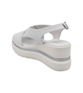 NERO GIARDINI sandalo con zeppa E513515D/707 LOIRA BIANCO