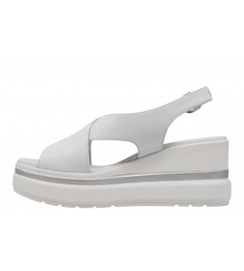 NERO GIARDINI sandalo con zeppa E513515D/707 LOIRA BIANCO