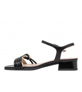 NERO GIARDINI sandalo flat E615731D/100 NAPPA PAND. NERO