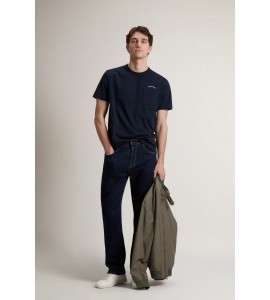 WOOLRICH T-SHIRT cotone CFWOTE2009MRUT5334/3989 MELTON BLUE