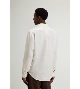 WOOLRICH camicia lino CFWOSI2013MRUT5284/8270 artic white