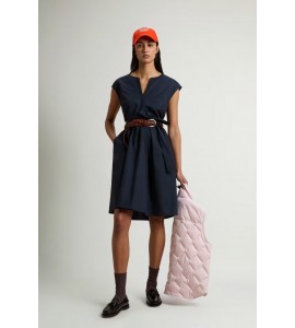 WOOLRICH VESTITO POPELINE COTONE CFWWDR2028FRUT3944/3989 BLUE