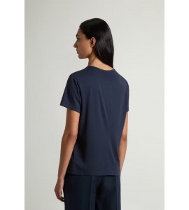 WOOLRICH CFWWTE2014FRUT5293/3989 T-SHIRT MELTON BLUE