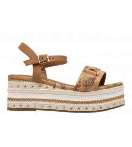 ALVIERO MARTINI sandalo con zeppa 1397/662A/0970 TOBACCO