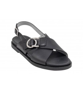 NERO GIARDINI sandalo basso E615933D/100 TAMIGI NERO