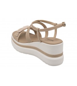 NERO GIARDINI sandalo con zeppa E615953D/453 TAMIGI LINO