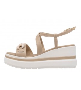 NERO GIARDINI sandalo con zeppa E615953D/453 TAMIGI LINO