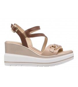 NERO GIARDINI sandalo con zeppa E615952D/614 ARMENIA CIPRIA