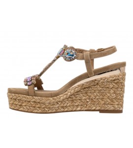 ALMA EN PENA SANDALO CON ZEPPA V265506 SUEDE SAND