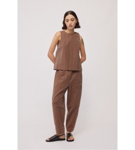 OTTOD'AME DP0036 PANTALONE CARROT CON PINCES