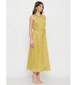 OTTOD'AME DA5383 ABITO LUNGO IN LINO