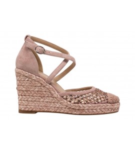 ALMA EN PENA sandalo con zeppa V265602 SUEDE PINK