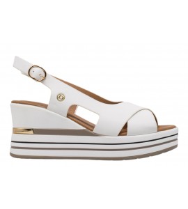 DONNA SERENA sandalo con zeppa 156078DM BIANCO