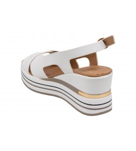 DONNA SERENA sandalo con zeppa 156078DM BIANCO
