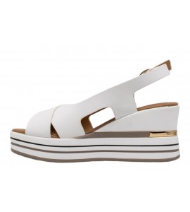 DONNA SERENA sandalo con zeppa 156078DM BIANCO