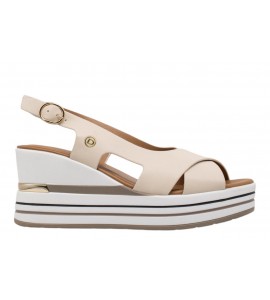 DONNA SERENA sandalo con zeppa 156078DM LT BEIGE