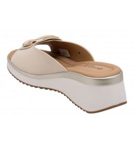 DONNA SERENA ciabatta con zeppa 4N5982DM PANNA